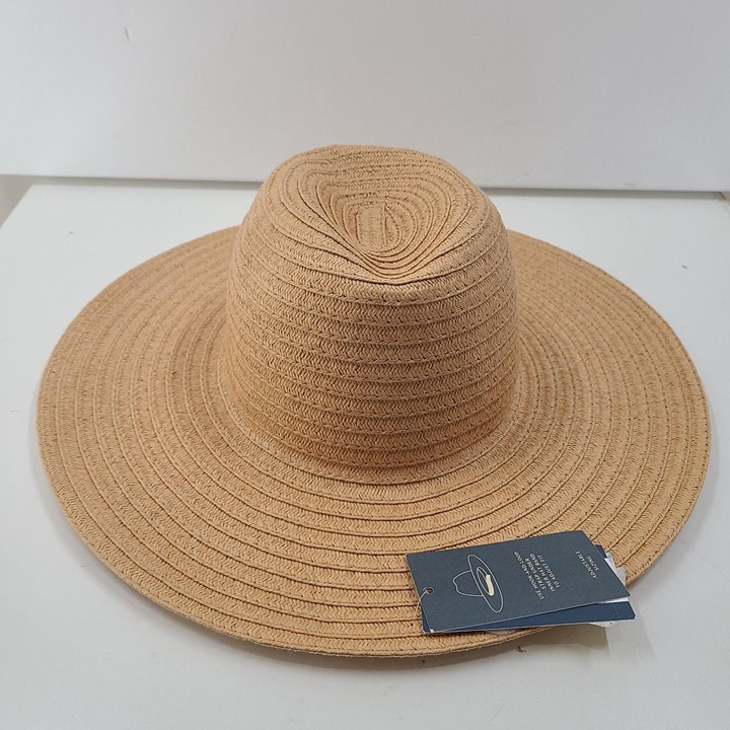 Universal Thread Women's Fashion Straw Hat with Adjustable Hatband Tan, S/M