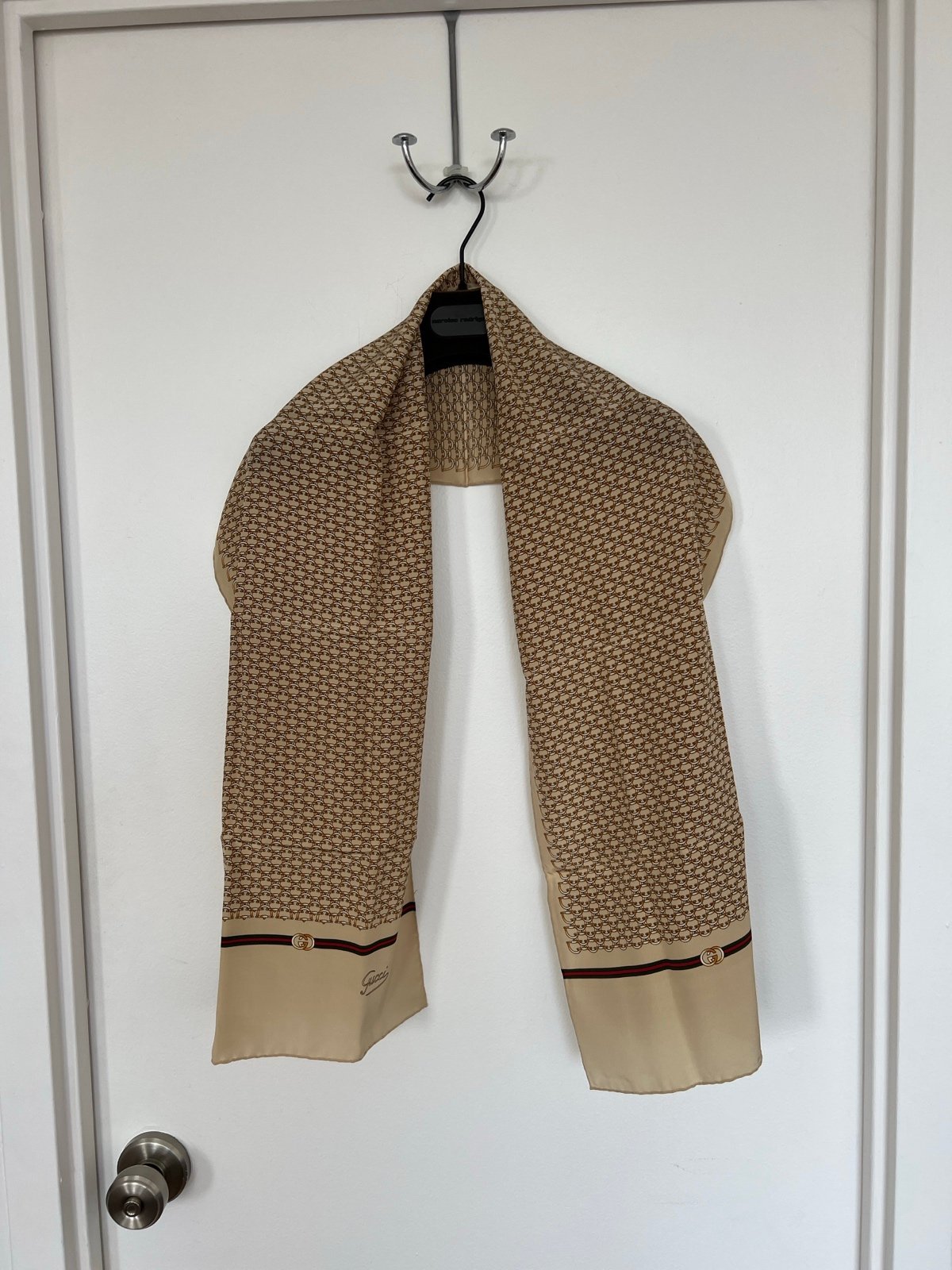 Authentic Vintage Gucci Horse Bit Logo Scarf