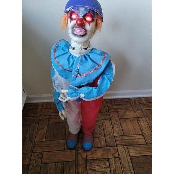 Pan Asian Halloween animated clown scary prop 35 RARE vintage light up lawn dec