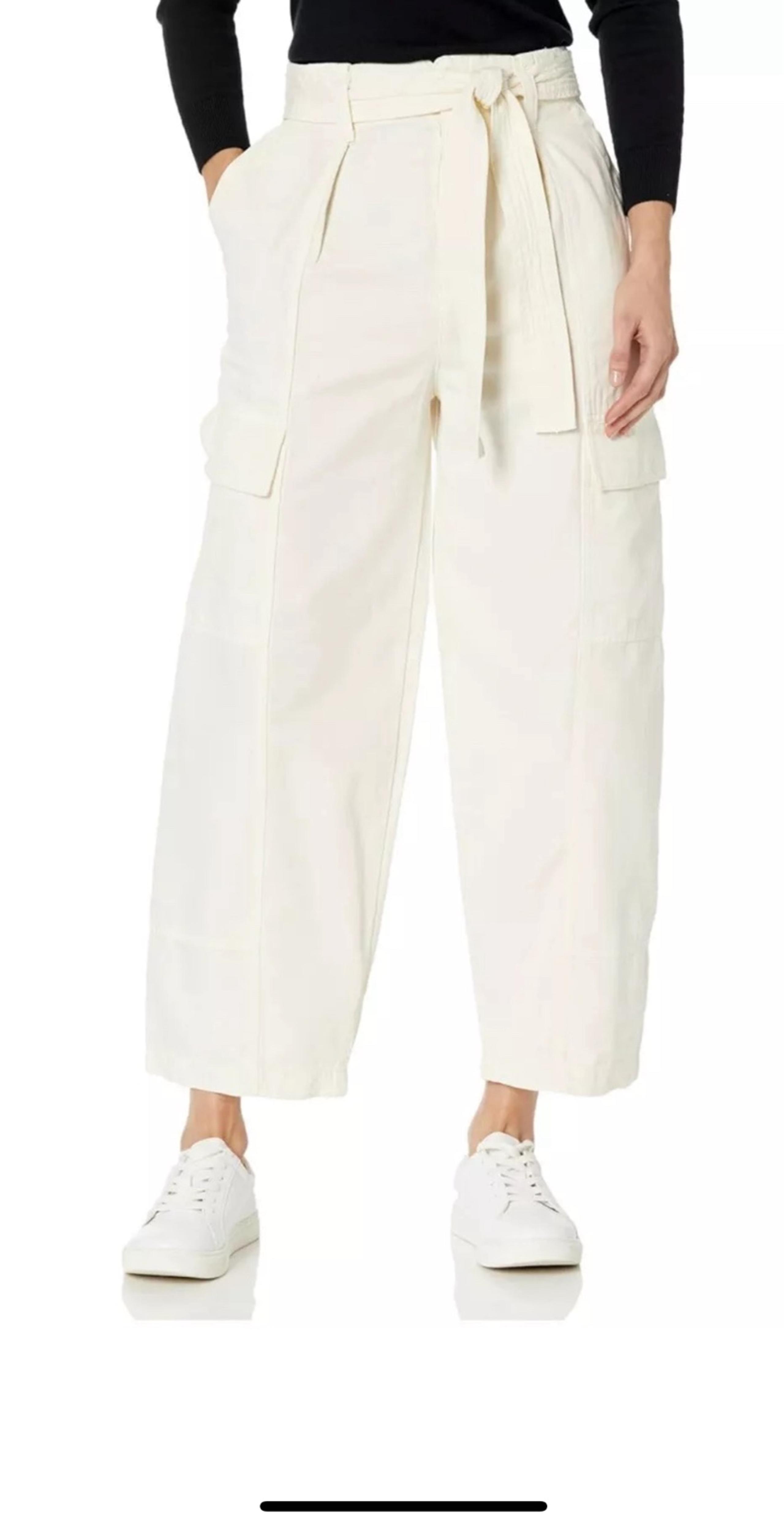 Joie Women’s Emerald Cargo Pants Belt New Size 00 White