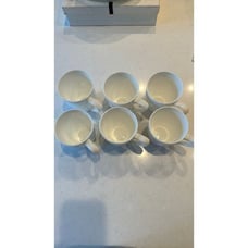 Mikasa trellis coffee cups bone china, 6 sold together new without tags.