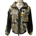 Y2K 90’s RETRO LEOPARD PRINT BOMBER JACKET WINDBREAKER with PADDINGS Sz M DISCO