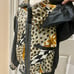 Y2K 90’s RETRO LEOPARD PRINT BOMBER JACKET WINDBREAKER with PADDINGS Sz M DISCO