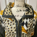 Y2K 90’s RETRO LEOPARD PRINT BOMBER JACKET WINDBREAKER with PADDINGS Sz M DISCO