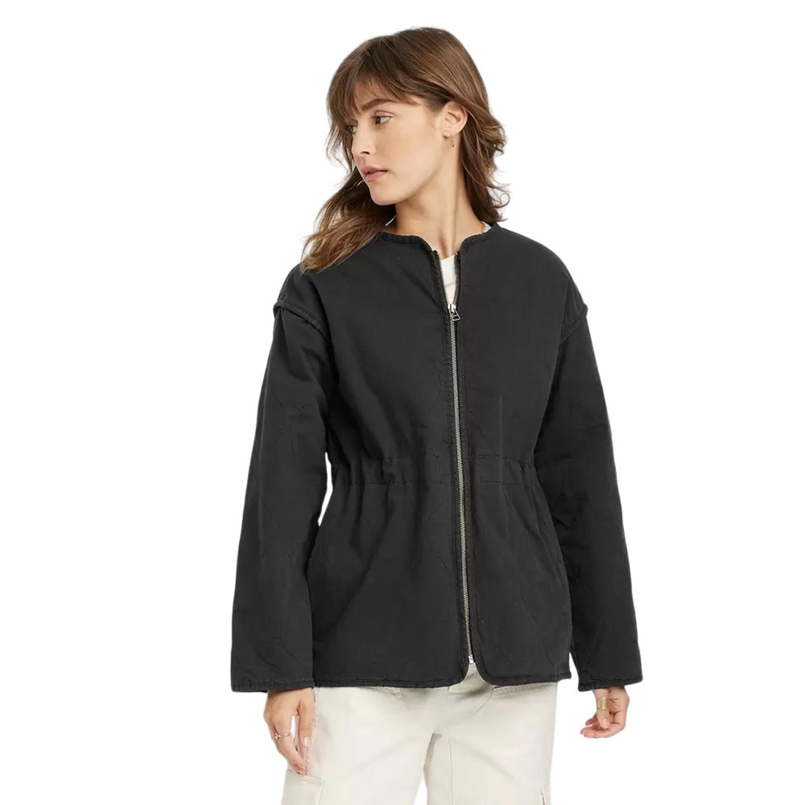 Women's Cotton Twill Jacket Universal Thread Black S