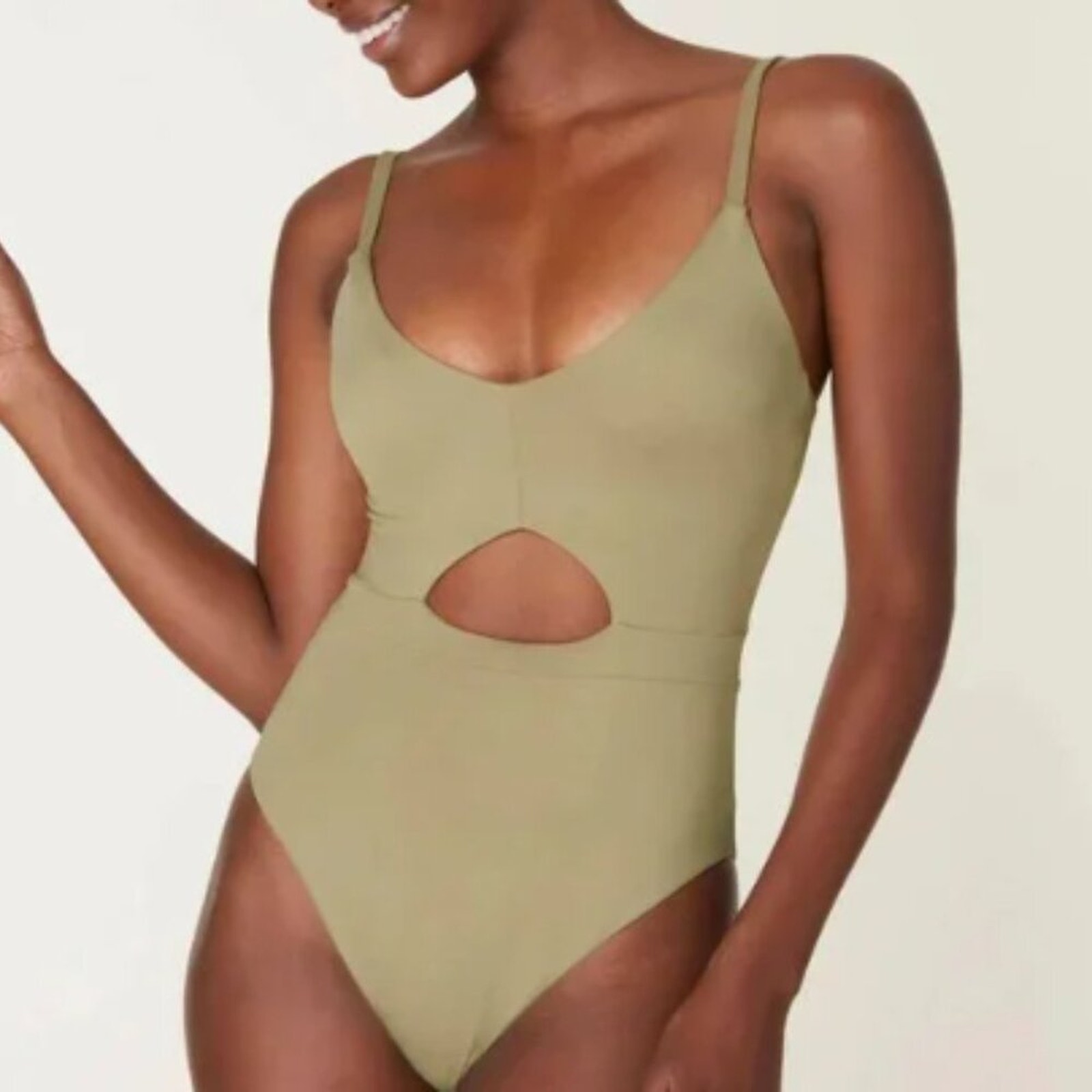 Andie Swim Size M Olive The Samoa One Piece swimsuit NWT Neutral Cruise Resort