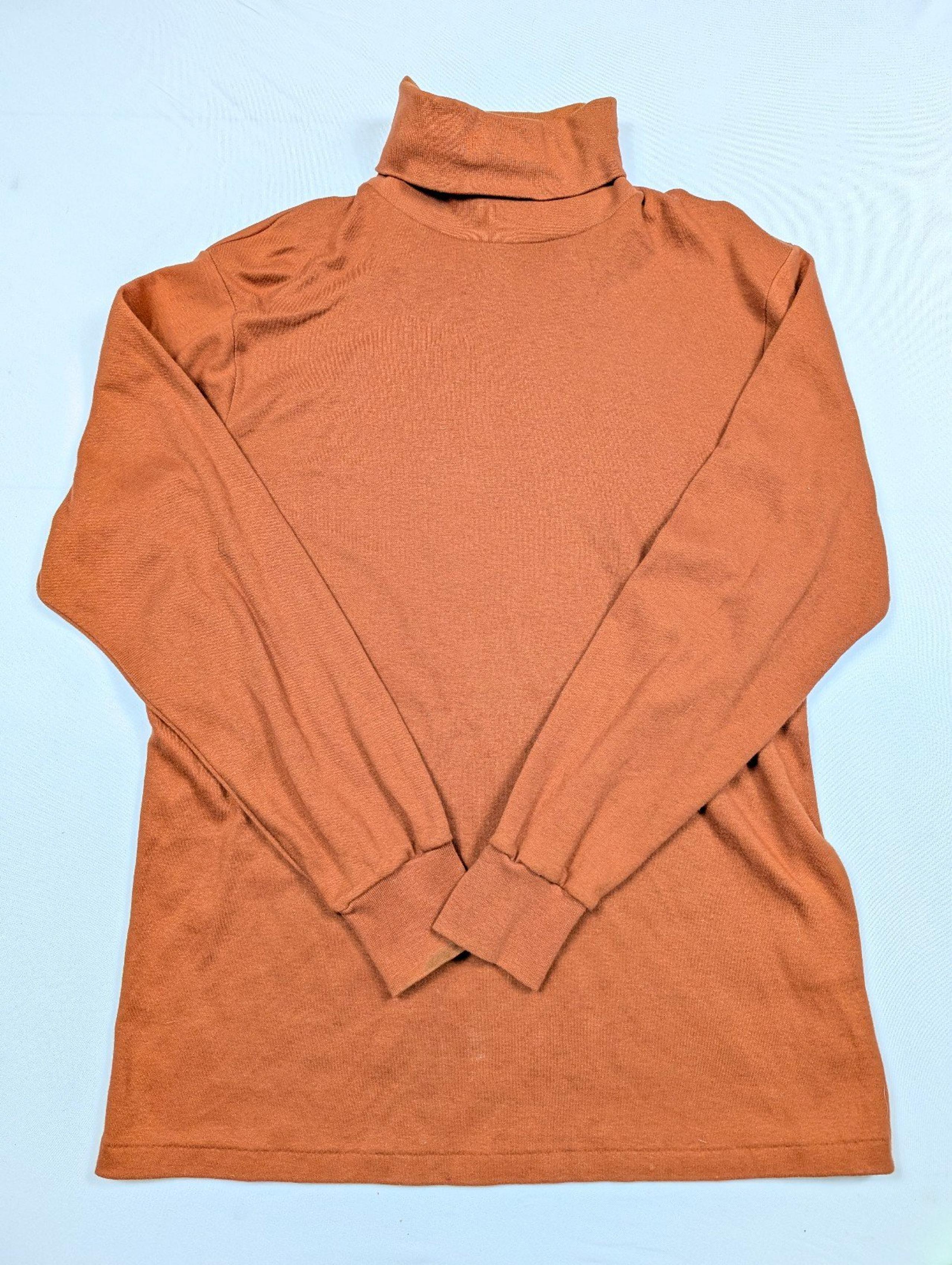 Woolrich Maple Orange Turtle Neck Knit Sweater100% Cotton Women's Size Large