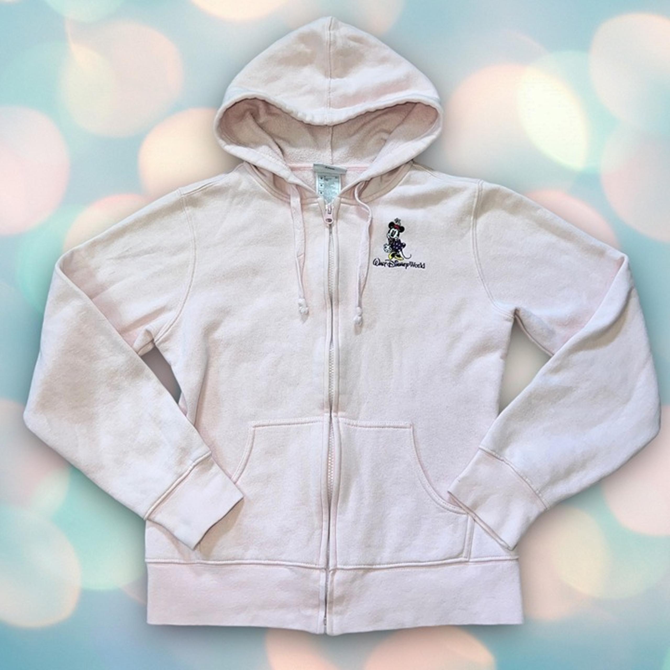 Authentic Disney World Minnie Mouse Women’s Zip Sweatshirt Hoodie Size M