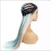 Blonde & pastel Long Straight Synthetic