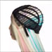 Blonde & pastel Long Straight Synthetic