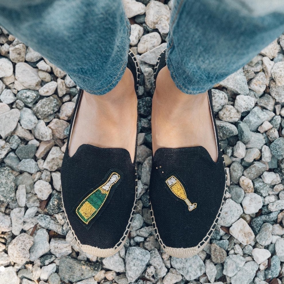 Soludos Champagne Cheer Smoking Espadril