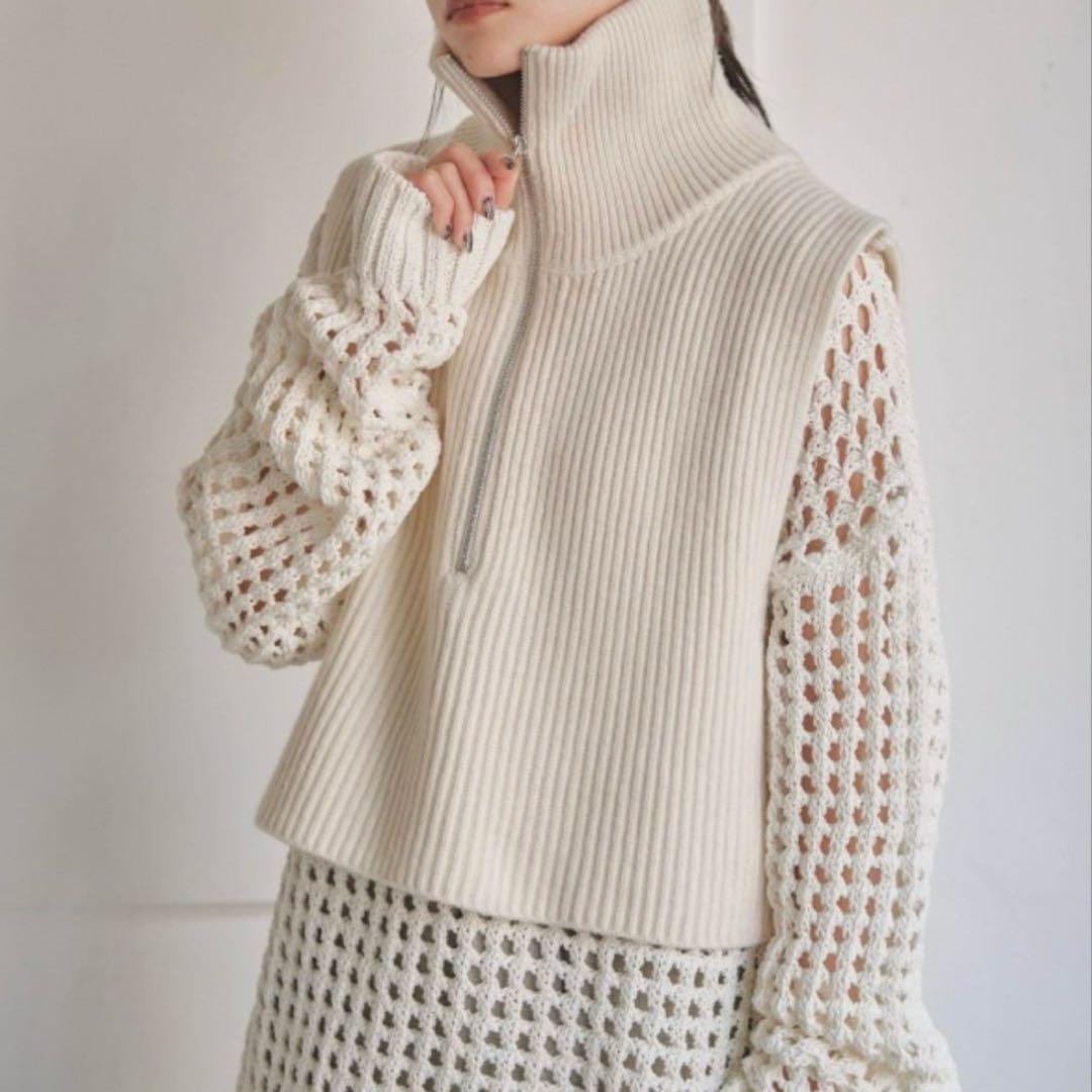 TODAYFUL Halfzip Knit Vest