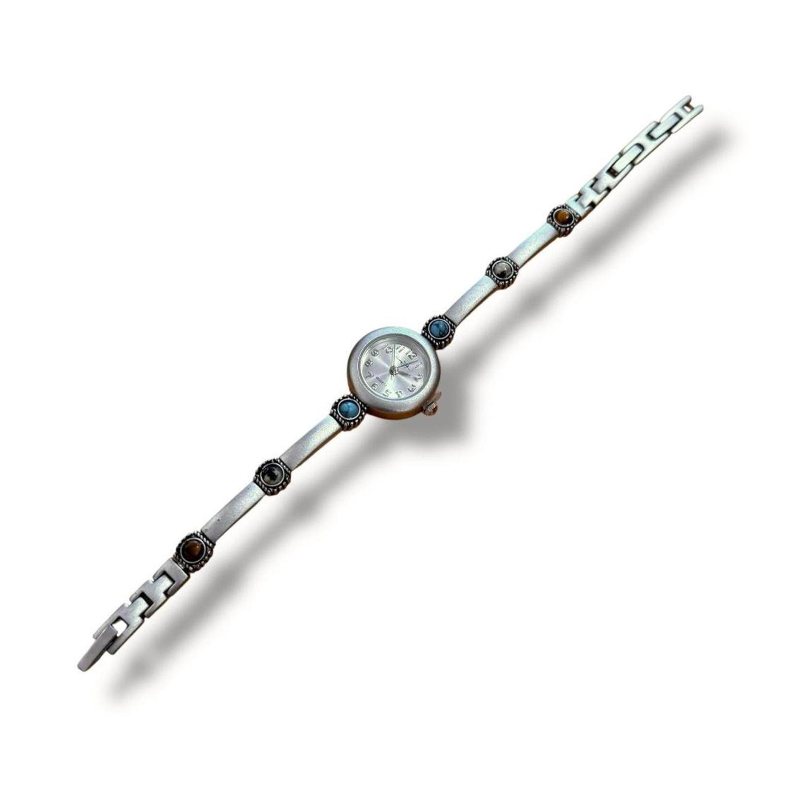 Panama Jack Women's Silver and White Watch