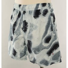 STONE ISLAND Teal Gray Marina Logo Camo Print Swim Shorts Trunks LARGE NWT