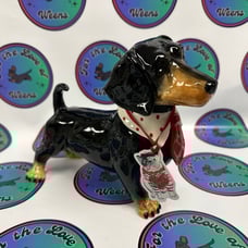 Blue Sky Clayworks Valentine s Day Dachshund Polka Dot Tie
