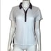 PGA TOUR Womens Bright White Floral Short Sleeve Polo Shirt Medium NWT