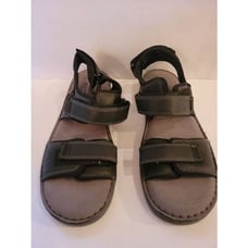 Clarks Collection Men's Black Ultimate Comfort Leather Sandals Size 10