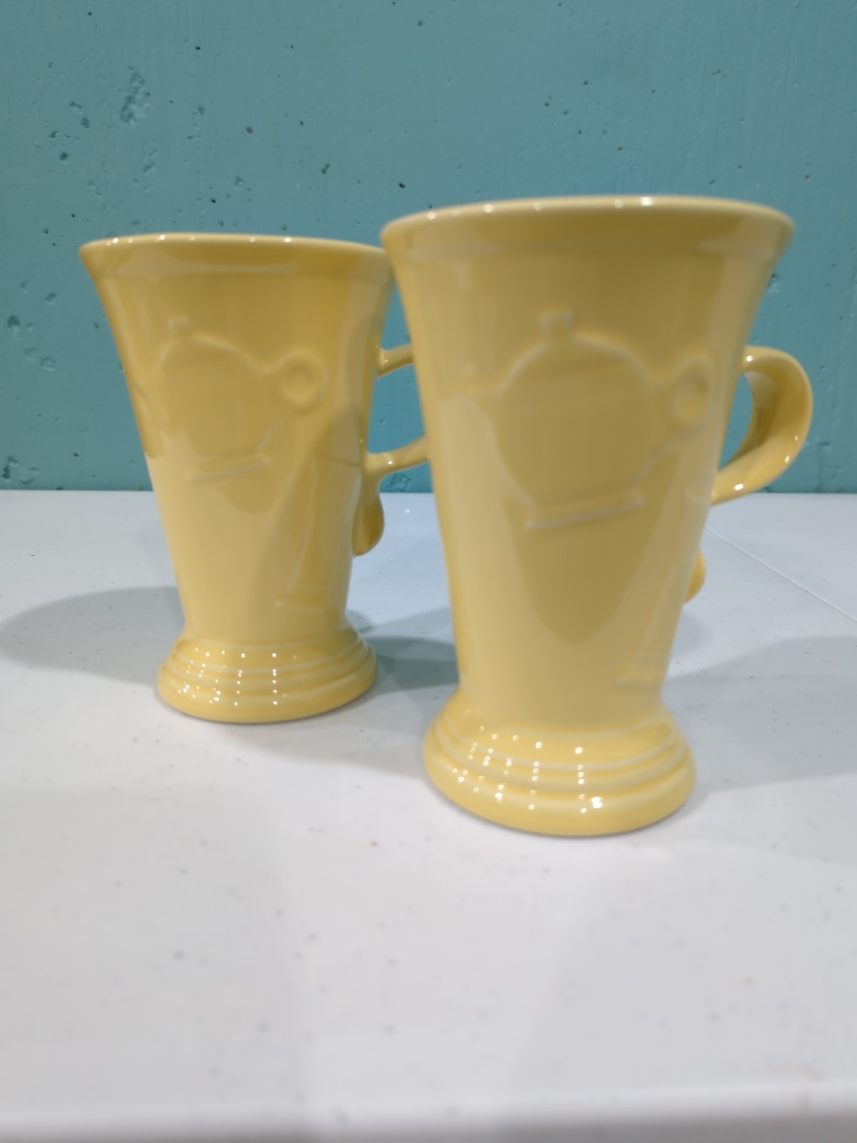 Fiestware yellow latte mugs
