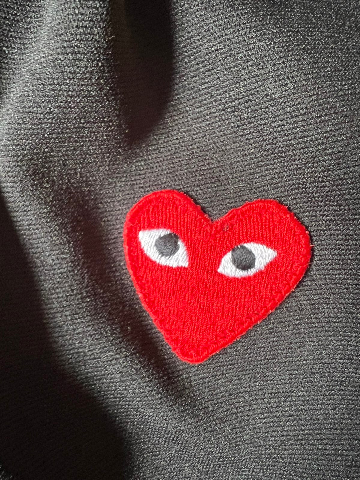 Comme des Garcons zip up polyester cropped hoodie