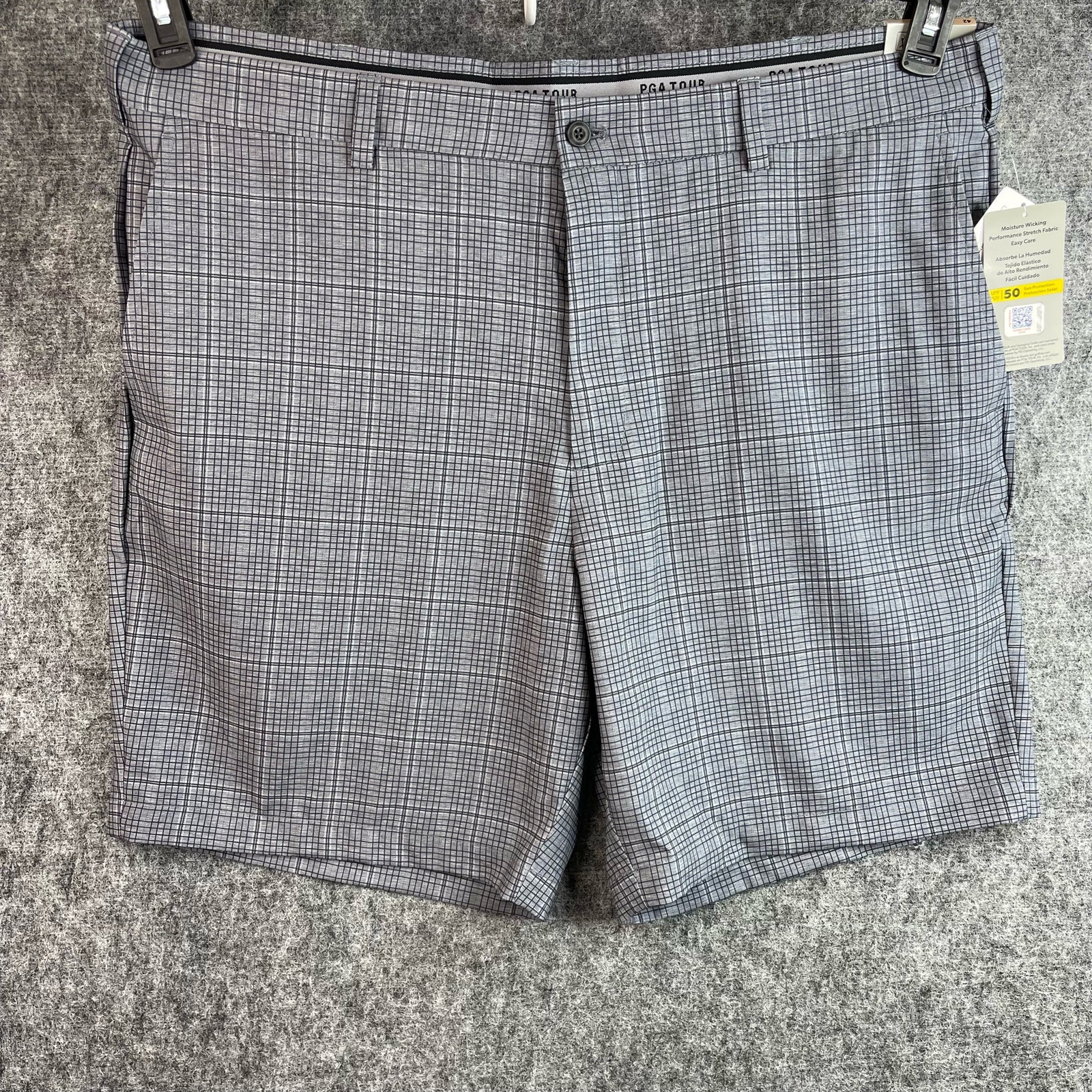 PGA Tour Mens Active Gripper Waistband Shorts 42