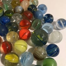 Vintage Cat Eye Marbles Mixed Lot of 55