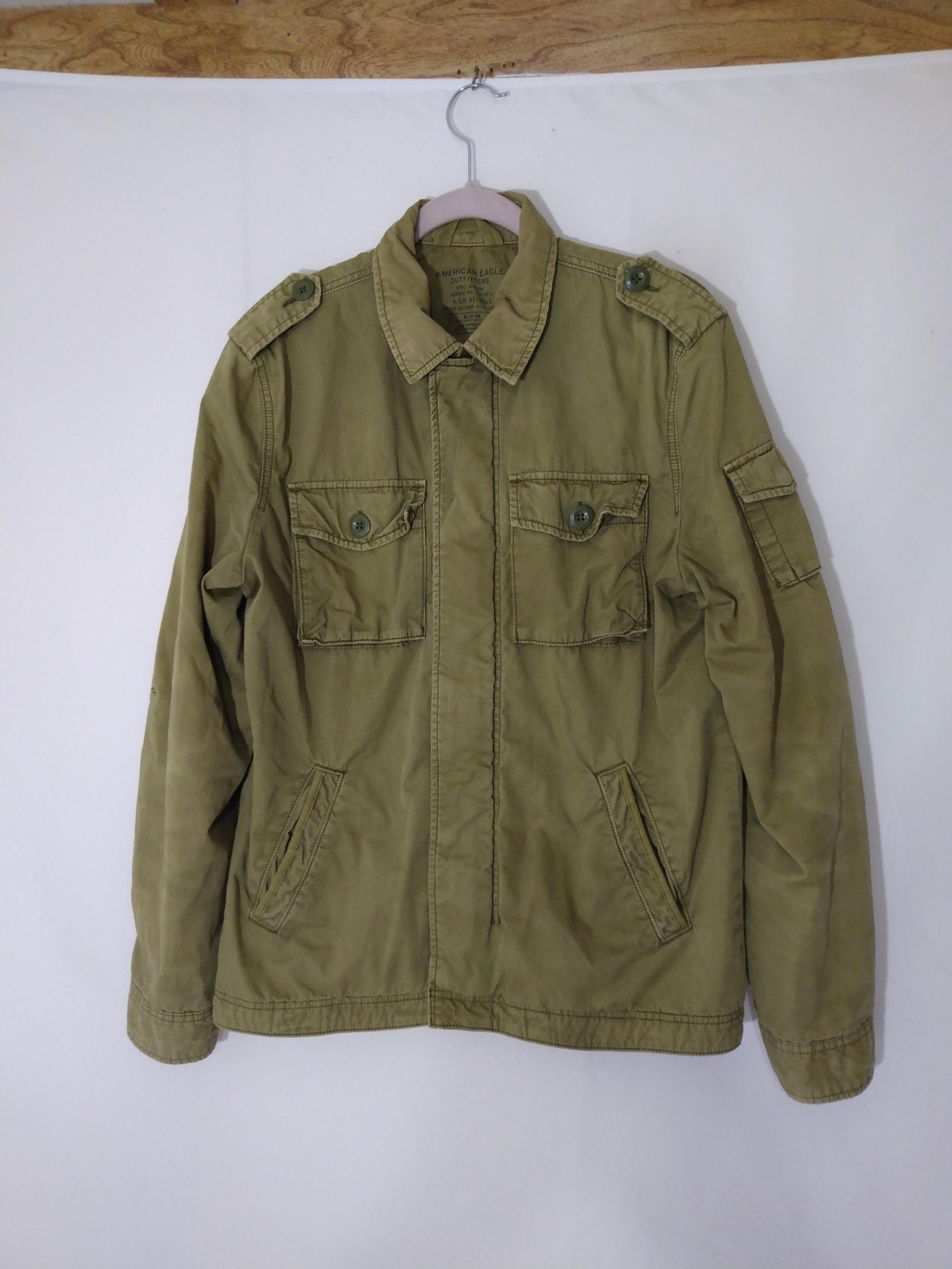 Mens American Eagle 41-1813 Military Issue Lined Olive Green Field Jacket Sz Med