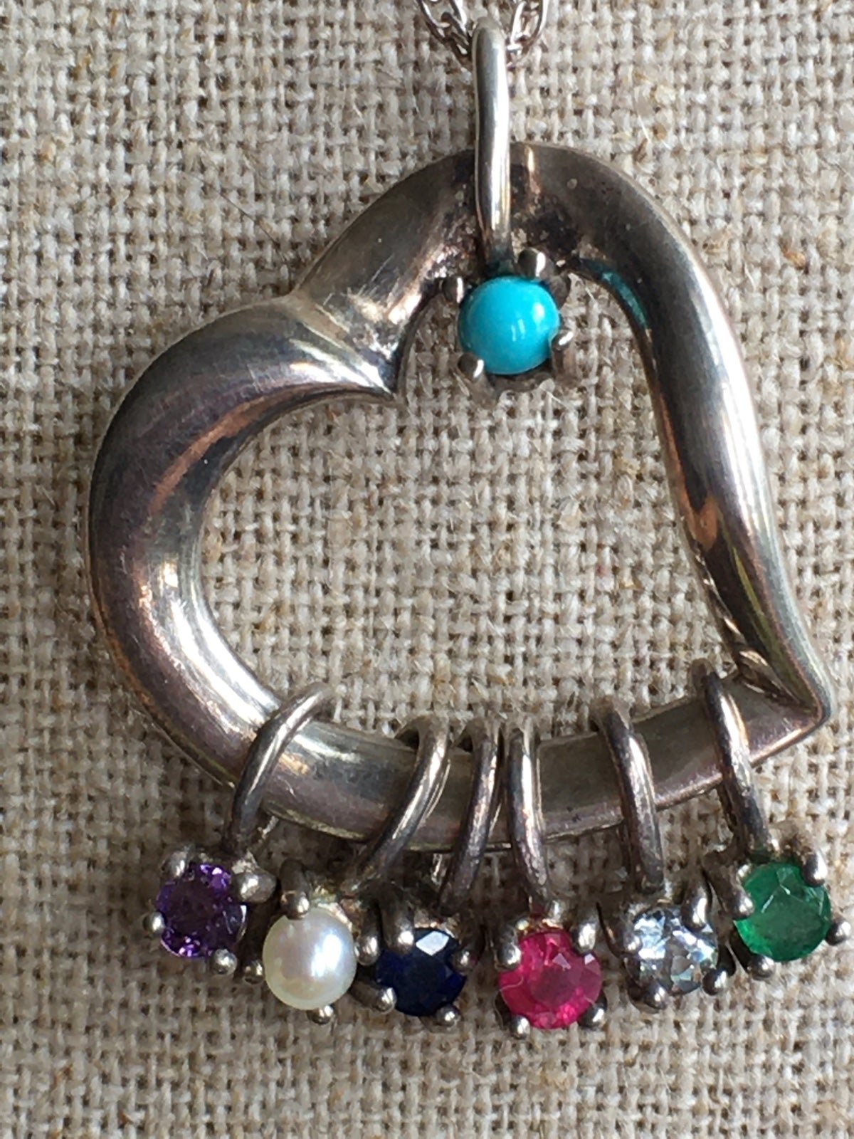 Lenox 925 sterling silver Gierlino gemstone necklace