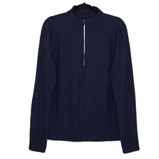 Lululemon Surge Warm 1/2 Zip Heathered Hero Blue/Black M3AORS Medium
