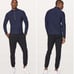 Lululemon Surge Warm 1/2 Zip Heathered Hero Blue/Black M3AORS Medium