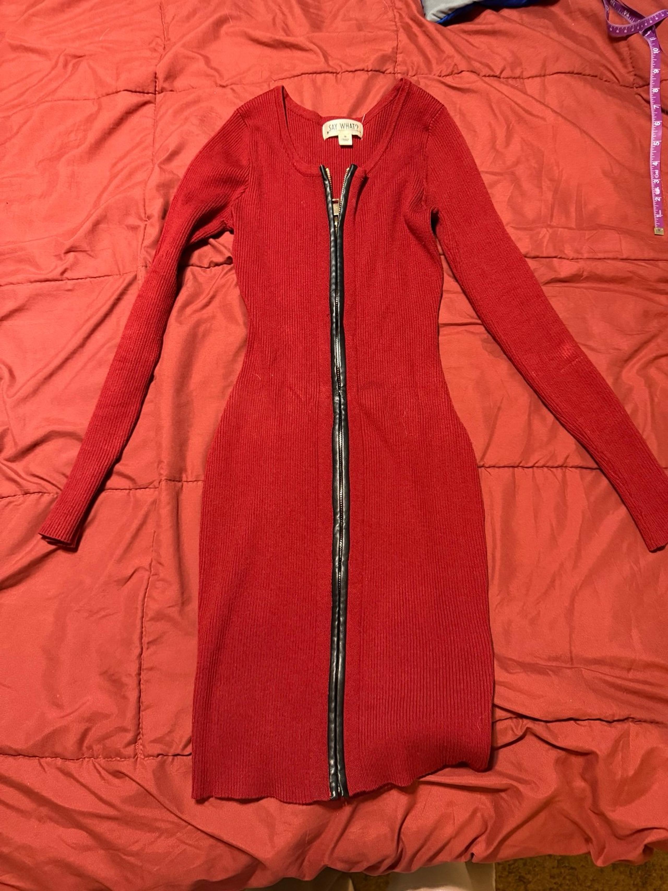 Zipper long sleeve dress