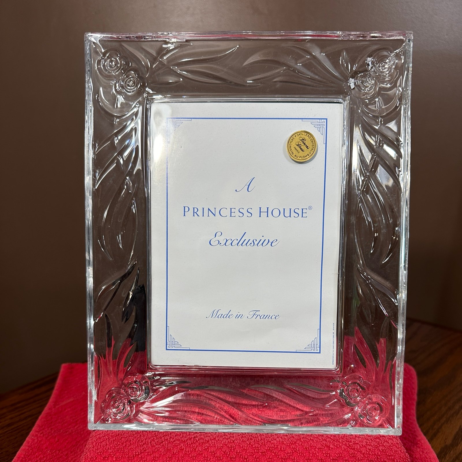 Princess House 24% Lead Crystal Picture Frame #867, Retired