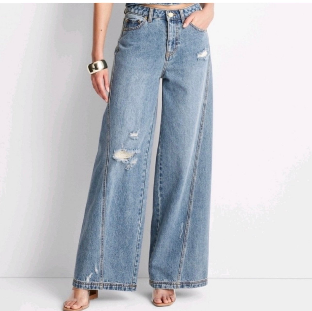 Janee Naylor High Rise Wide Leg Jeans size 12