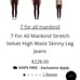 NWT 7 For All MankindHigh-Rise Skinny Velvet Ankle Jeans 29