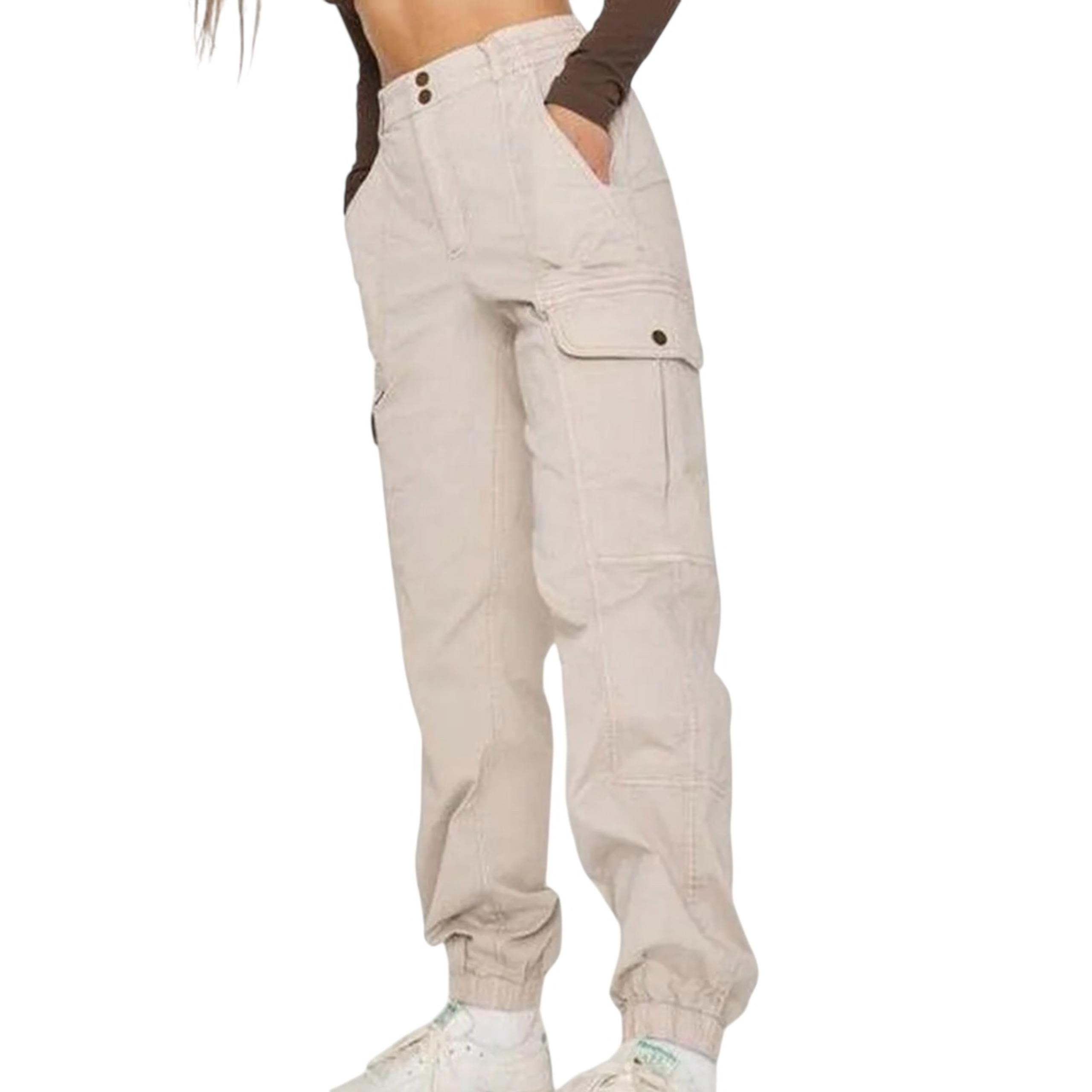 Garage khaki cargo jogger pants
