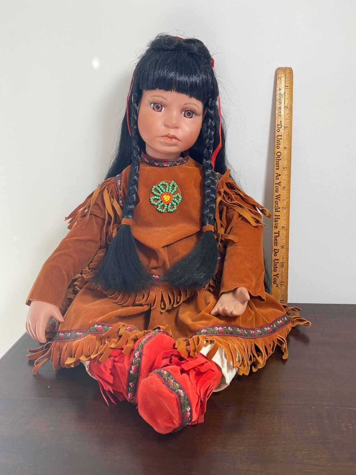 TIMELESS Native American Indian Porcelain Doll