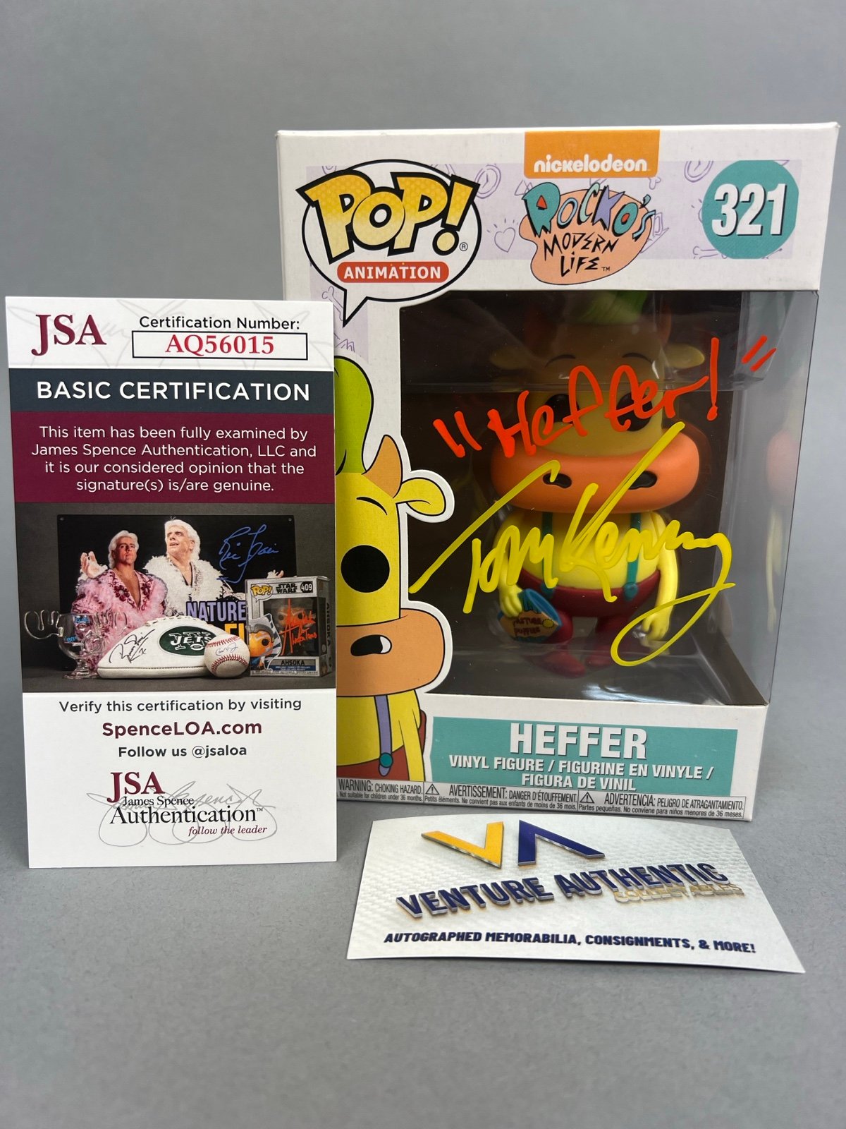 Tom Kenny Signed Heffer Rocko’s Modern Life Funko Pop w/ JSA COA