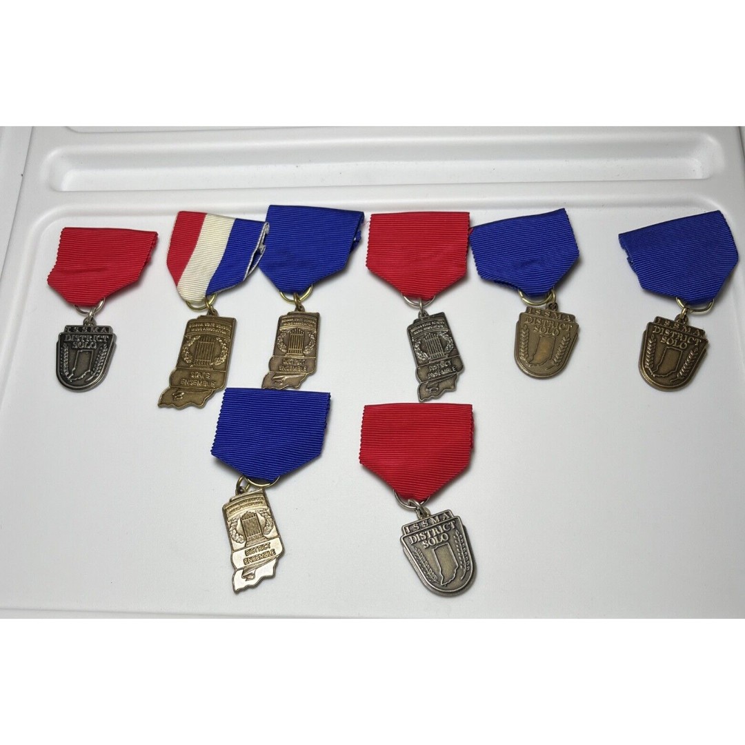 Lot of VTG Indiana State School Music Association ISSMA District Ensemble Medals