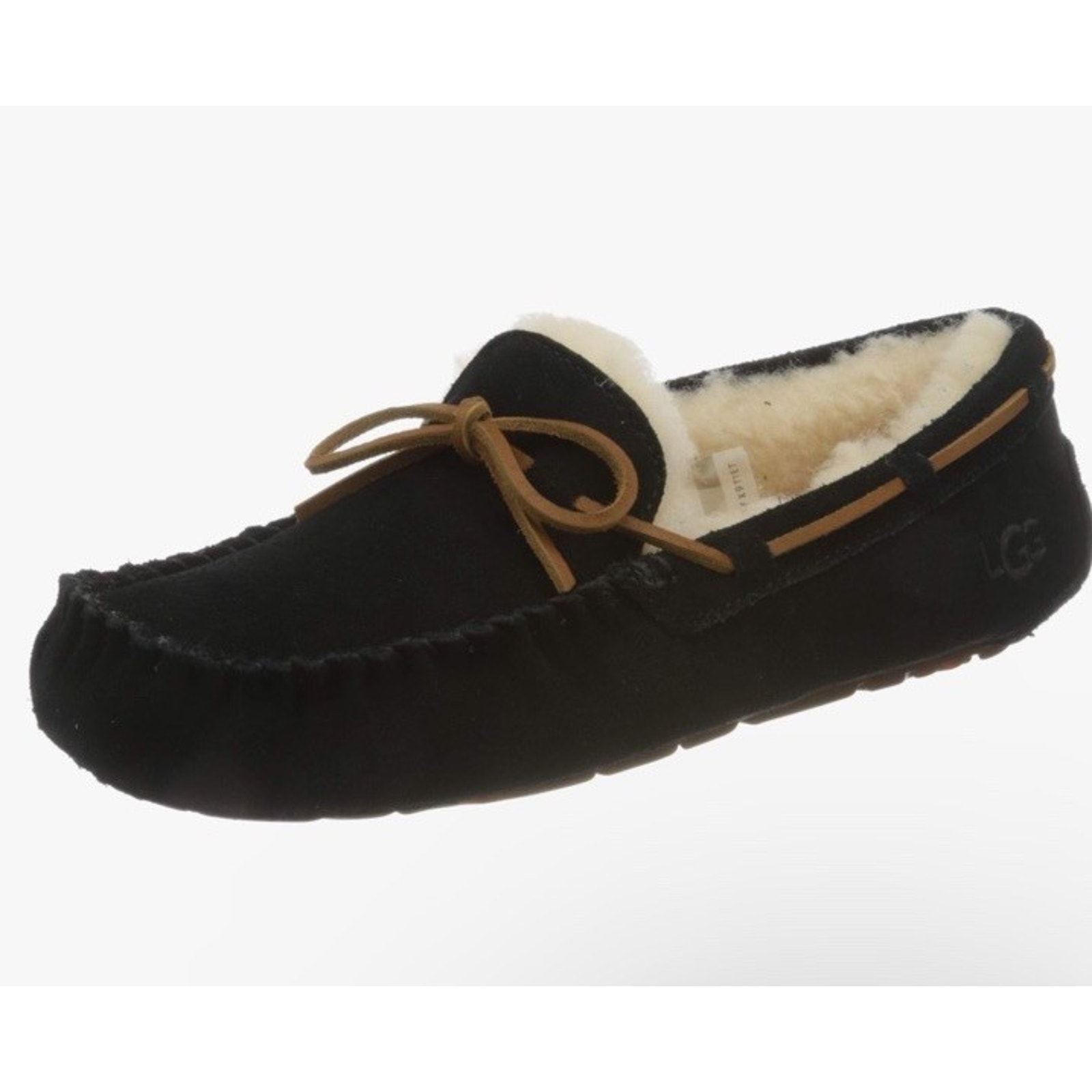 UGG Dakota Black Suede Slip On Moccasin Slippers Women’s Size 6 NIB
