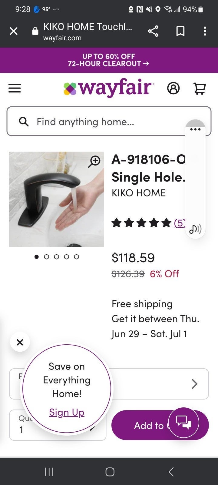 Automatic water faucet