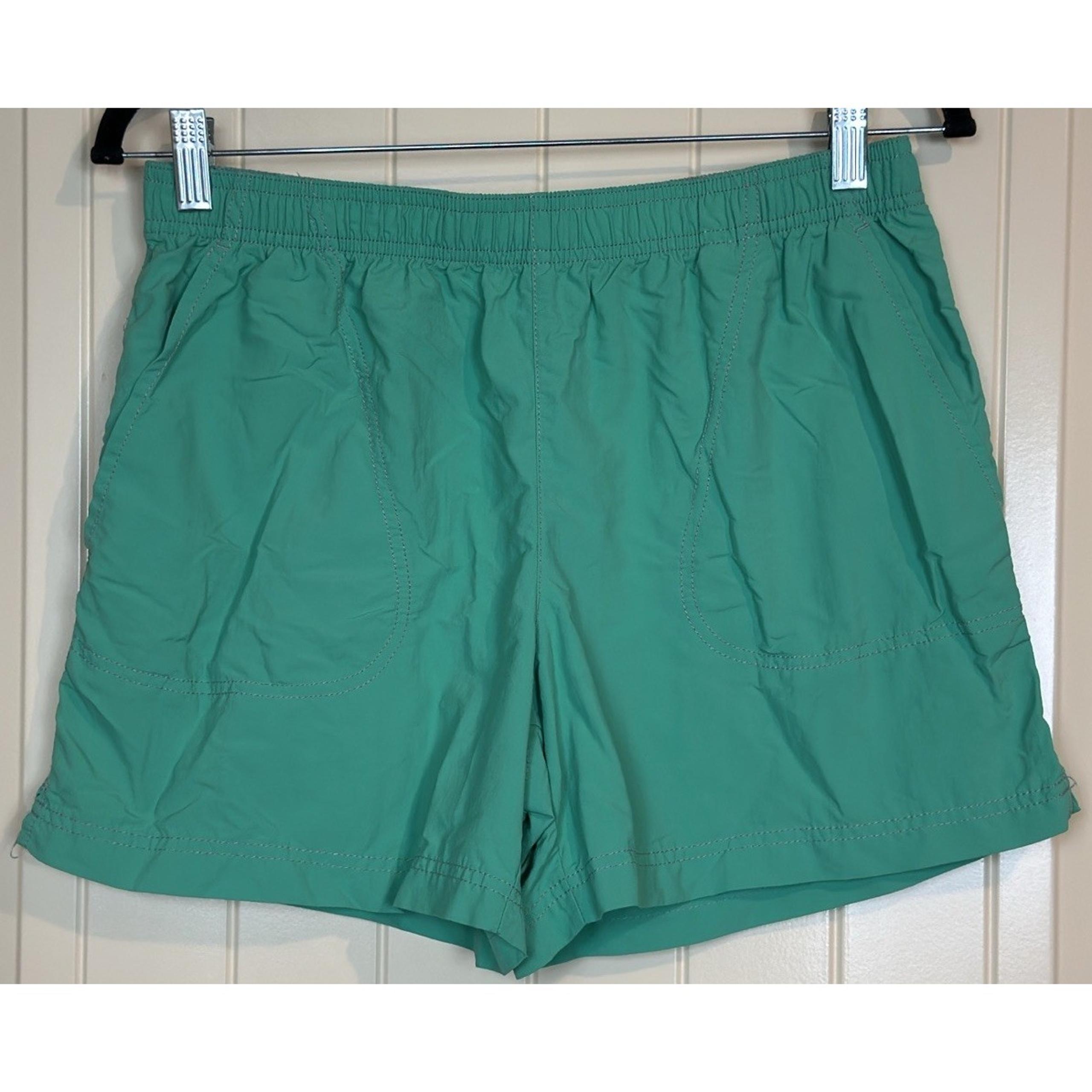 Columbia Shorts Womens 5" Water Shorts Nylon green pull on comfort hiking sz M
