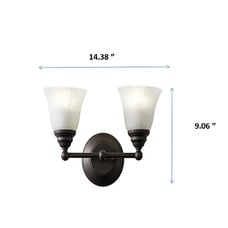 2-Light Traditional Vanity Light, Bronze.-SD56