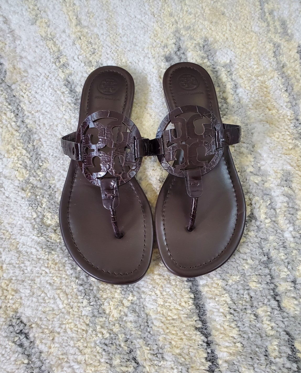 Tory Burch Miller Sandals - Coconut - Dark Brown (8)
