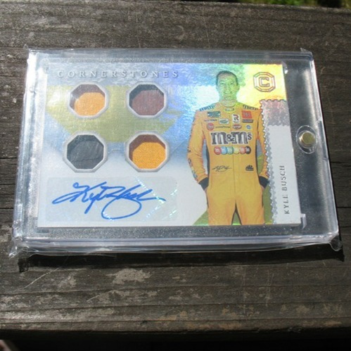 Kyle Busch 2021 Panini Cornerstones Auto Signed Materials