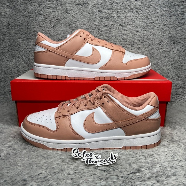 Nike Dunk Low Rose Whisper White Sneakers Women Size 8.5