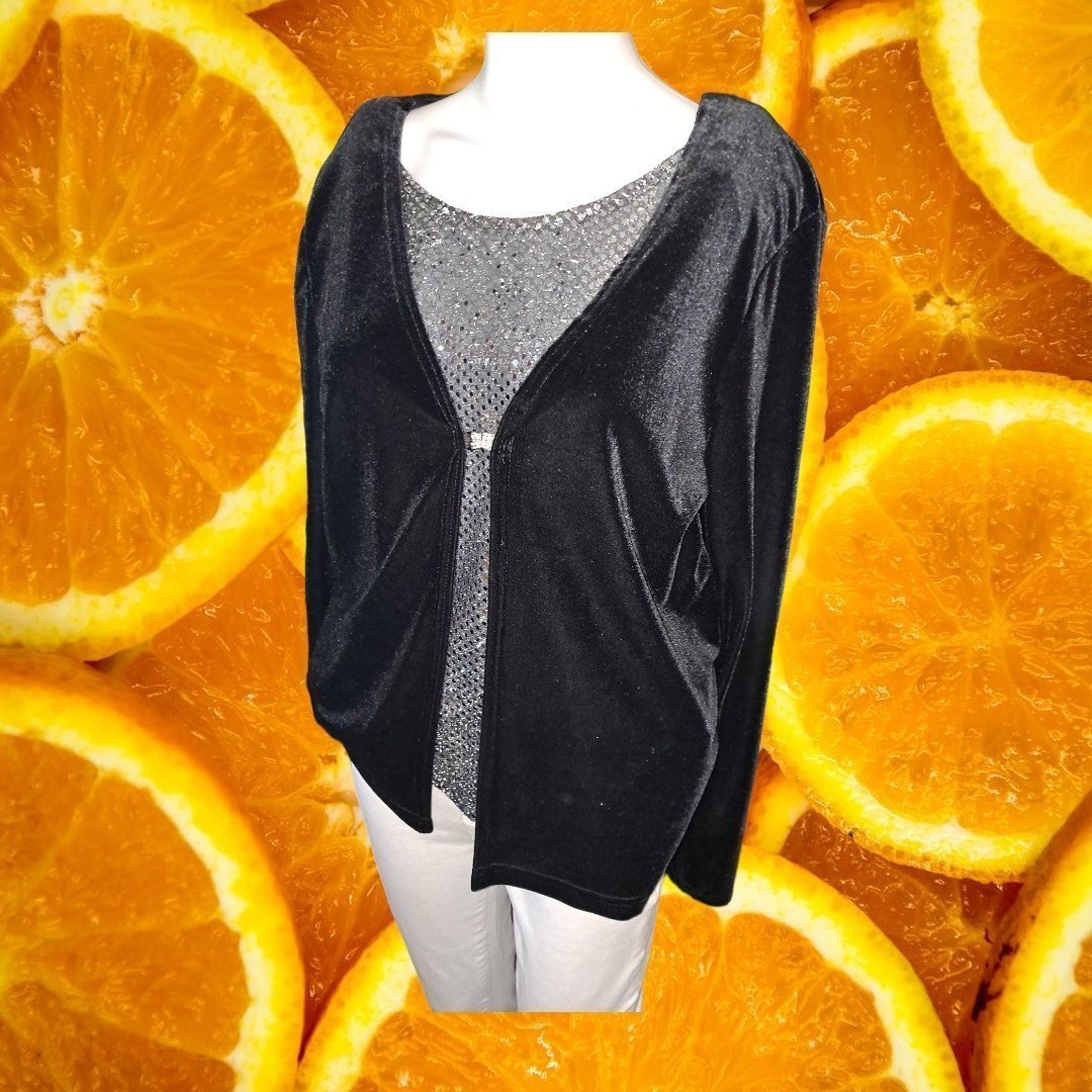 Vintage Molly Malloy Evening Black Velour and Silver Sequin Top Size Medium