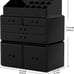Makeup Organizer 3 Pieces Cosmetic Storage Case with 6 Drawers Black New
