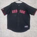 Majestic Red Sox Jersey Mens 2XL Black MLB Baseball Button Up Sportswear Active
