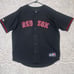 Majestic Red Sox Jersey Mens 2XL Black MLB Baseball Button Up Sportswear Active