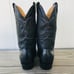 Bull Rider Top Grain Mens Black Leather Cowboy Western Boots 8.5 EE 114102