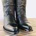 Bull Rider Top Grain Mens Black Leather Cowboy Western Boots 8.5 EE 114102